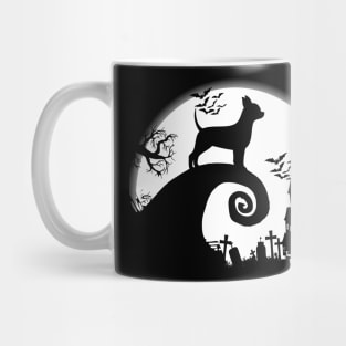 Chihuahua And Halloween Moon Mug